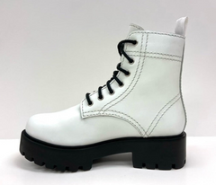 Alice White Heeled Combat Boot