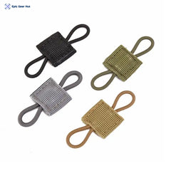 5pcs Tactical Backpack Binding Buckles Elastic Tactical Binding Buckle Carabiner Clip Bags Clasp Cord Fix Gear Elastic Strap