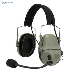 AMP HeadSet Tactical Headphone Head & Helmet-Mounted Pickup Noise Reduction Aviation Communication Headphone