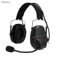 AMP HeadSet Tactical Headphone Head & Helmet-Mounted Pickup Noise Reduction Aviation Communication Headphone