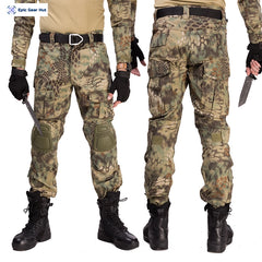 Four Seasons Military Tactical Pants CP Camouflage Black Python Pattern Frog Pants Overalls