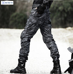 Four Seasons Military Tactical Pants CP Camouflage Black Python Pattern Frog Pants Overalls