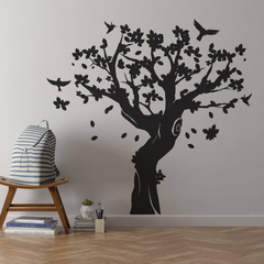 Contemporary Tree Wall Art Sticker - Decorative Vinyl Decal for Interior Design