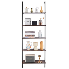 VEVOR Industrial Square Pipe Shelf 5 Tier 24x11.8in Wall-Mount for Bedroom