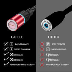 Cafele Newest LED QC3.0 Magnetic USB Cable For iPhone