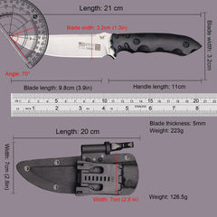 American multifunctional M390 hunting Straight Knife, Jungle Camping tactical straight knife, G10 handle outdoor survival knife