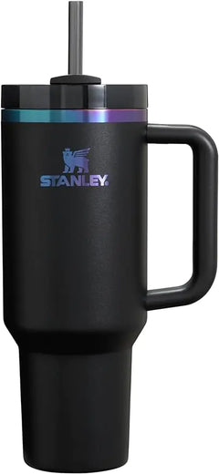 Stanley Quencher H2.0 FlowState Stainless Steel Vacuum Insulated Tumbler with Lid and Straw for Water, Iced Tea or Coffee Laser Black