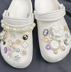 Pearl Chain Shoe Charms for Crocs and Sandals - Elegant DIY Decorations for Women