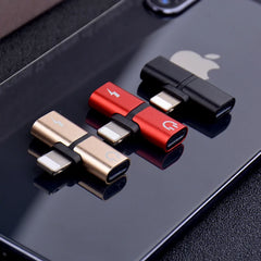 2-in-1 Dual-Port Headphone Adapter For iPhone